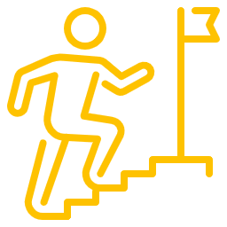 icon e alguem seguindo objetivo