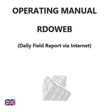 Capa do manual do RDOWEB em fundo branco com letras pretas, com pequena bandeira da Espanha no canto inferior esquerdo.